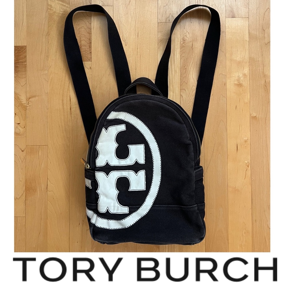 🔲Canvas Mini Rucksack/Backpack | Black with Ivory White Logo—Minimalist Design